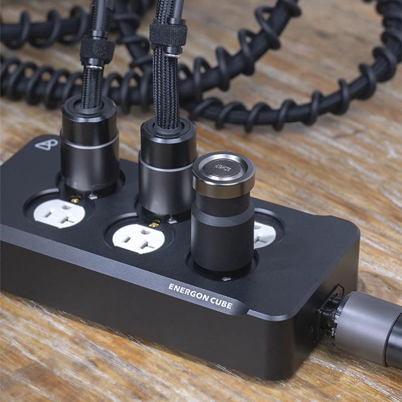 Black Crystal Power Purification Rod Power Conditioner Filter HiFi Power Strip Noise Reduction Anti-Interference Clean Power