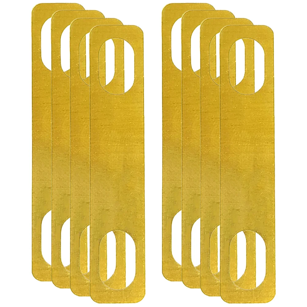 

8 Pcs Guitar Neck Gasket Spacer Heightening Accessories 5x1cm Parts Bass Golden Shim