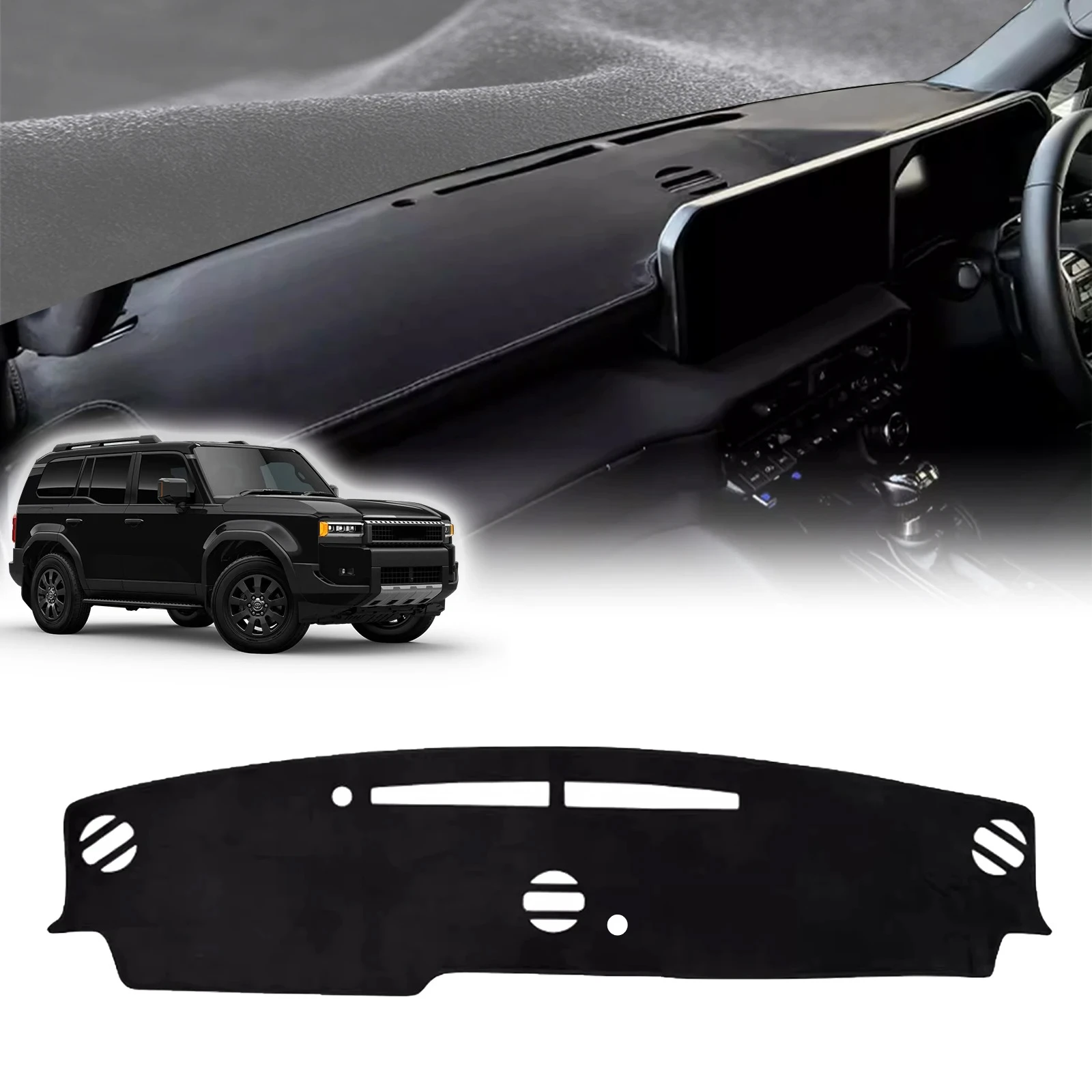 for Toyota Land Cruiser Prado LC250 2026-2024 LC 250 Car Dashmat Dashboard Cover Pad DashMat Sunshade Leather Protective Carpet