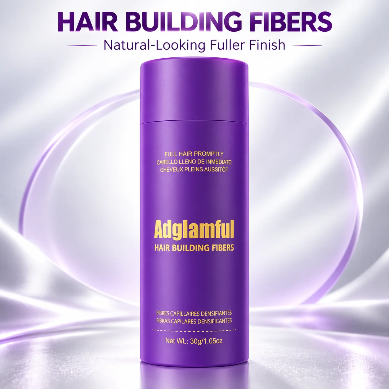 Adglamful Hair Building Fibers 30g, Precision Sifter Hair Fiber Powder for Fuller-Looking Hair, Hairline & Sparse Areas