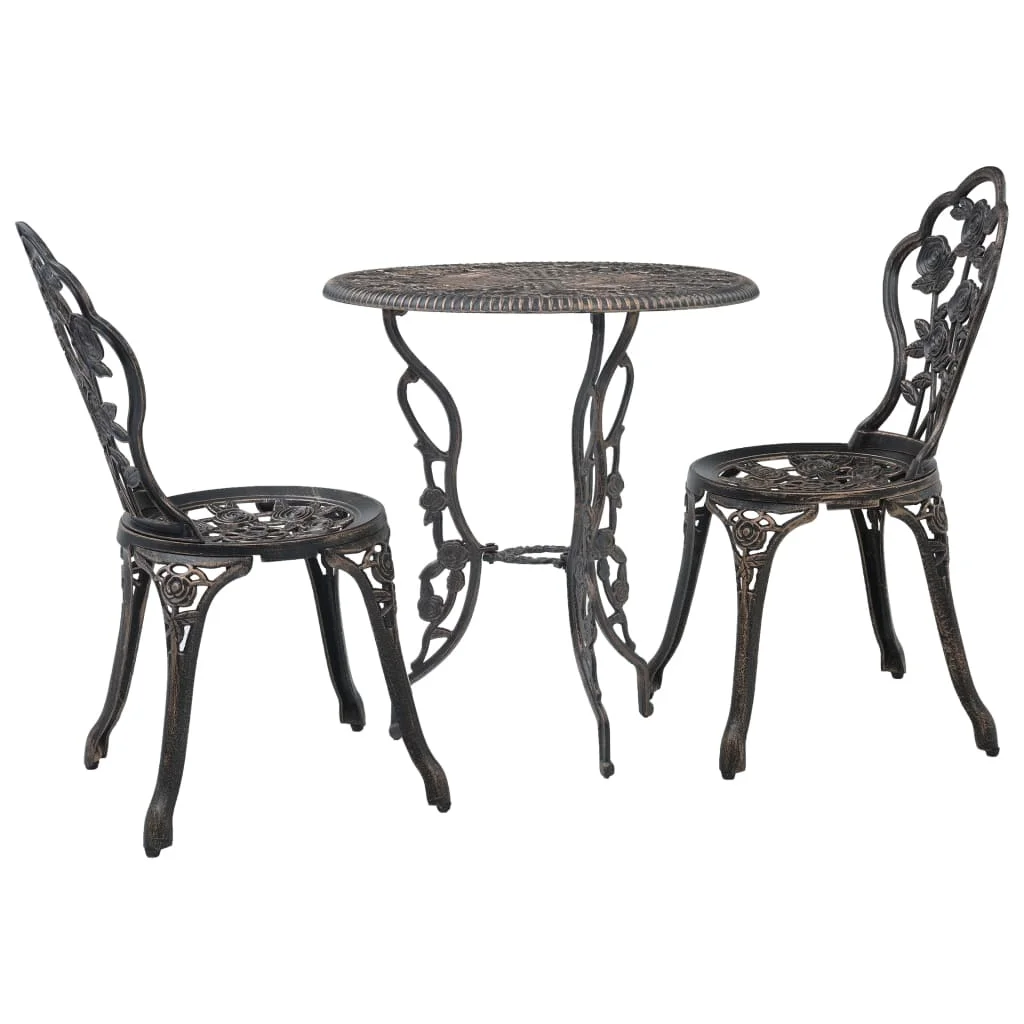 

vidaXL 3 Piece Bistro Set Cast Aluminium Bar furniture/bar stools