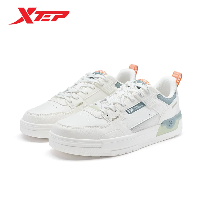 Xtep Skateboarding Shoes For Men 2024 Summer Everyday Men\'s Skate Shoes Thick Sole Rebound Breathable Soft Sneakers 976219310036