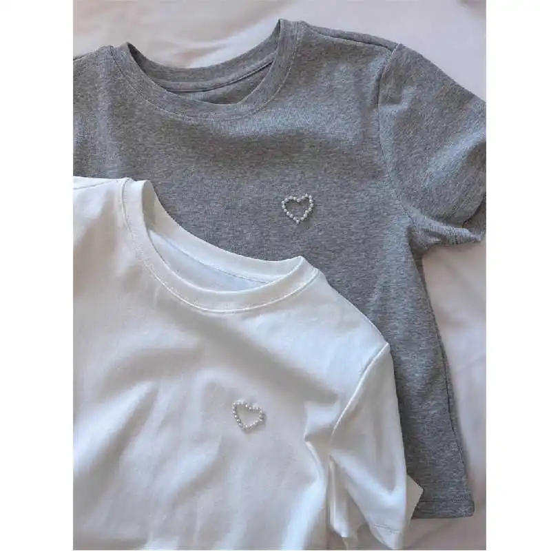 Casual Solid Color Women's Short Sleeved Loose Round Neck Plus Size Simple Tops Summer Commuting All Match T-shirts