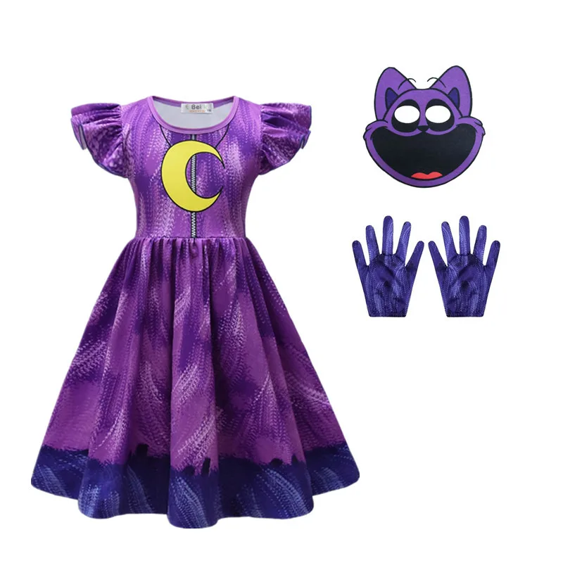 S-Smiling C-Critters Cosplay Costumes Smiling CAT Nap Catnap Accion Jumpsuit dresses Halloween Party Dress Up Suit For Kids boys