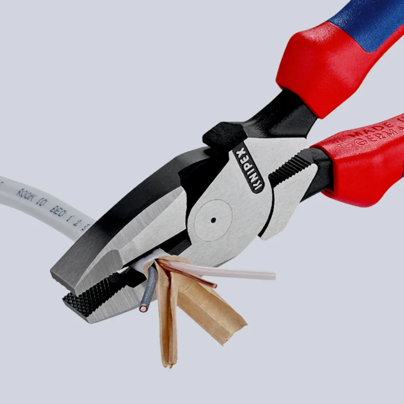 KNIPEX 09 02 240 American Style Wire Pliers Dual Color Dual Material Polishing Treatment Cutting Tools Simple Operation