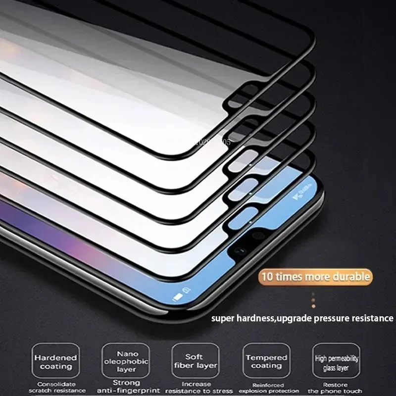 3 Piezas Vidrio Templado de Cobertura Completa para Huawei Pura 70 Pro P60 P50 P40 P30 Pro Protector de Pantalla para Huawei Mate 60 50 40 30 20 Pro 5