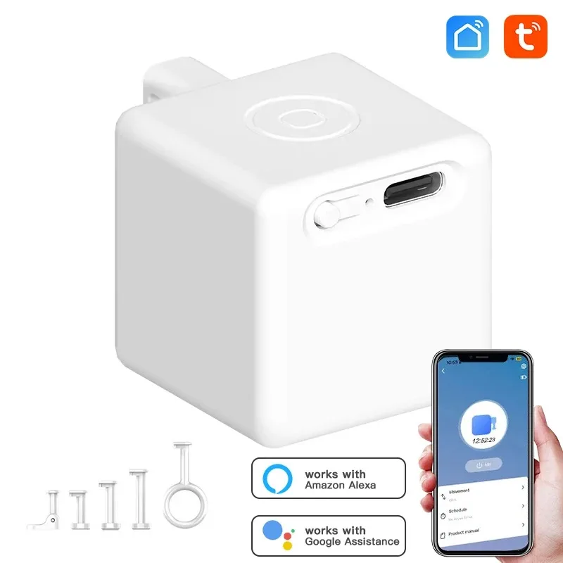 New Smart Tuya Rechargeable Switch Fingerbot Socket Bot Lights Garage Curtains Robot Remoter Alexa Google Home Voice Assistant