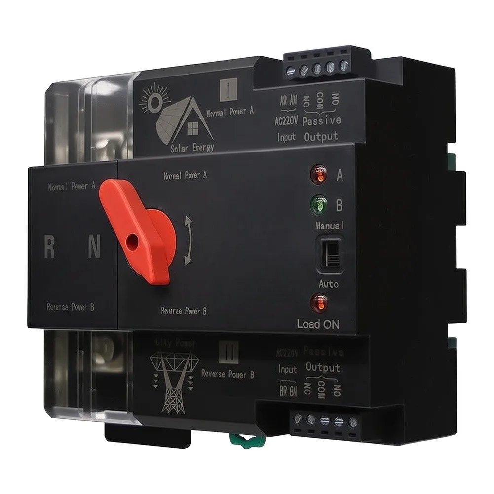 Photovoltaic Switch Automatic Transfer Switch Automatic Transfer Switch Flame Retardant Material 50Hz 60Hz Compatible