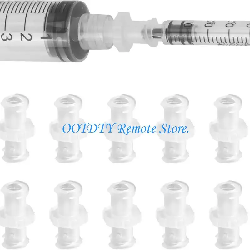 Luer Lock Transfer Coupler, Female to Female Threaded Fitting for Liquid and Air in Lab Training Work Use
