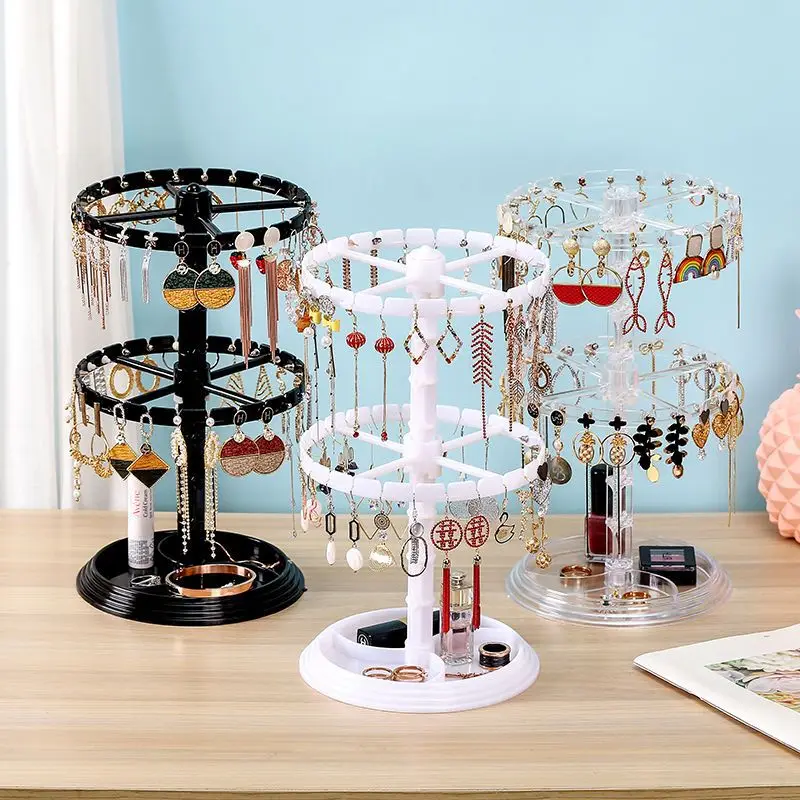 

Rotatable Earring Storage Rack, Earring Display Rack, Bracelet Organizer, Small Jewelry Tray Rack Gadgets for Home