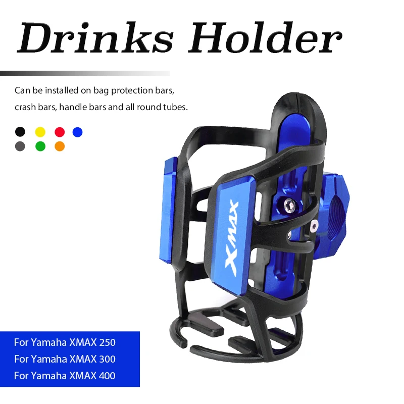 For Yamaha XMAX400 XMAX250 XMAX300 XMAX 250 300 400 Motorcycle CNC Beverage Water Bottle Cage Drink Cup Holder