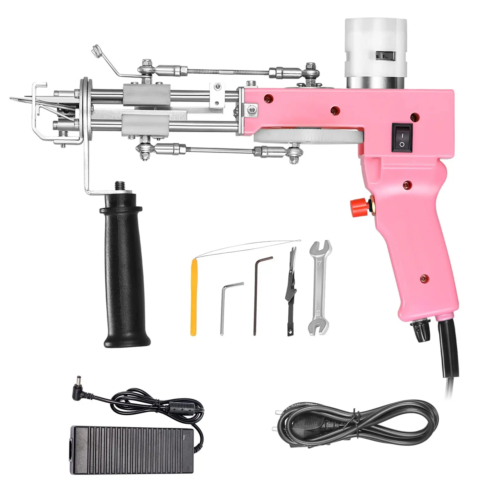 Tufting Gun 2 in 1 Set Electric Carpet Tufting Gun Electric Carpet Tapis Knitting Tufting Pistol Weaving Flocking Rug Machine