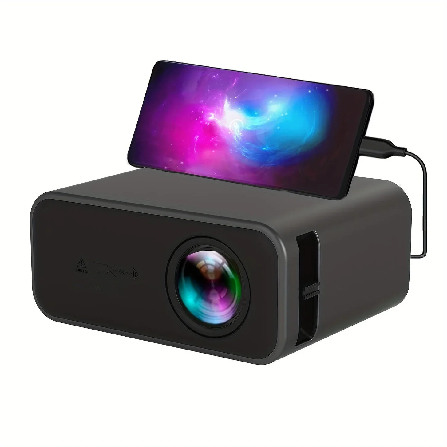 YT500 LED Mobile Video Mini Projector Home Theater Media Player Kids Gift Cinema Wired Mulitscreen Projector For Iphone Android