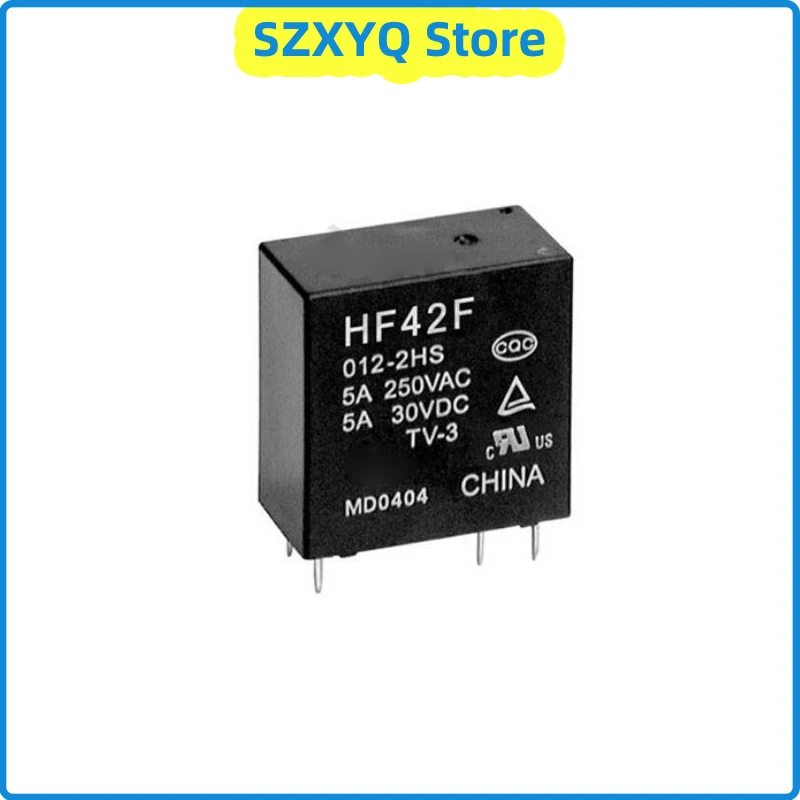 5 uds nuevo y original relé de potencia HF42F-005-2HS 5V HF42F-012-2HS 12V HF42F-024-2HS 24V 6Pin 5A