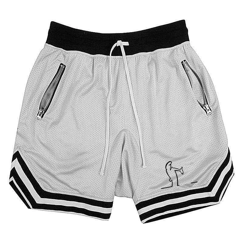 

Basketball Shorts For Men Loose Sport Shorts American Ball Pants Quick Drying Mesh Sports Five-point Pants Summer Streetwear