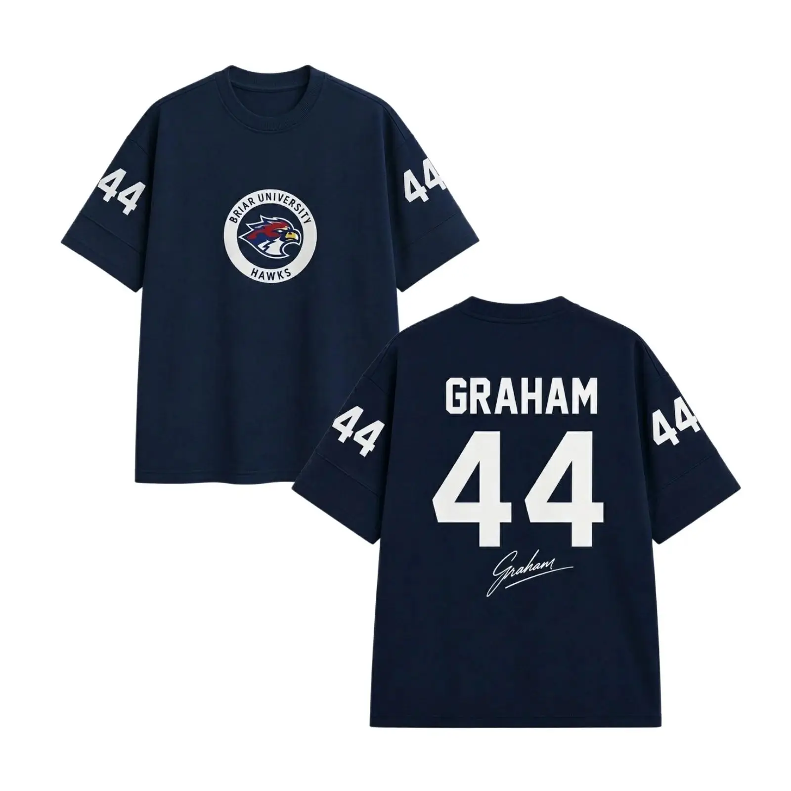TV - Off Campus Briar University Jersey Graham 44 22 DI LAURENTIS 66 Signature T-shirt Fans Tees New Casual Loose Tops Unisex
