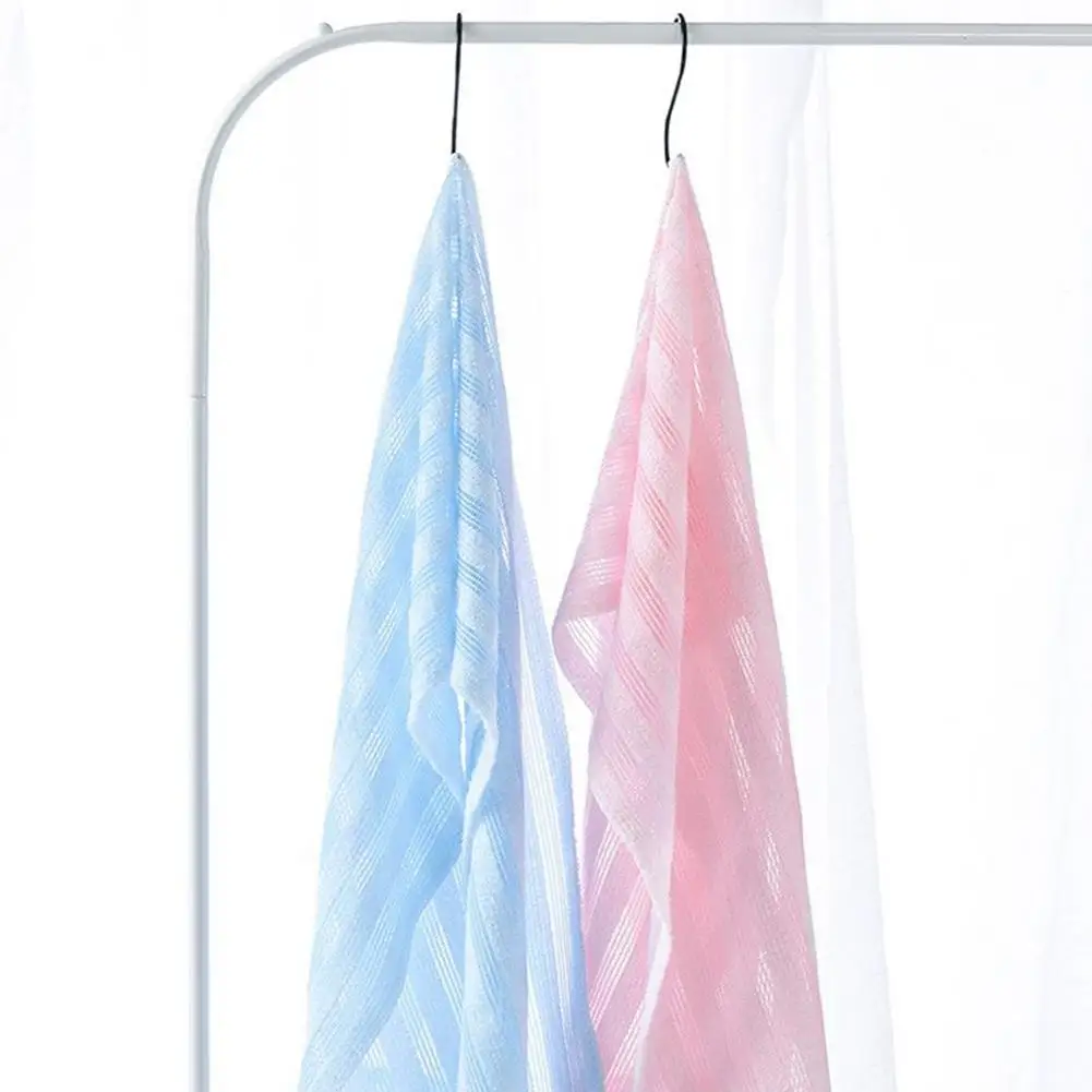 1pc Exfoliating Washcloth Back Scrubber for Shower Men Women Silver-ion Multi-Function Foam Bath Towel Long Exfoliating Tow R0G4