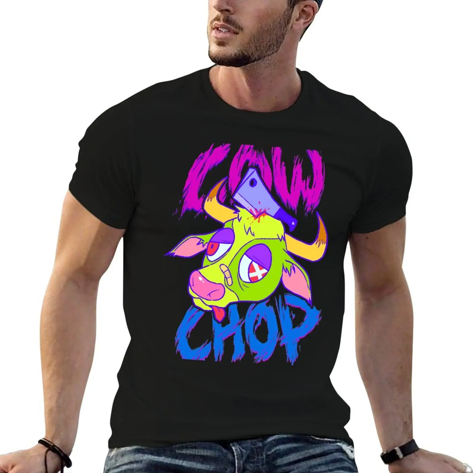 

shirts man funny t Cow Chop graphic cotton for t shirt man T-Shirt