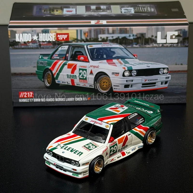 In Stock Kaido House + MINIGT BMW M3 KAIDO WORKS LARRY CHEN V1 USA Exclusive KHMG217 Car Alloy Diecast Model Toys