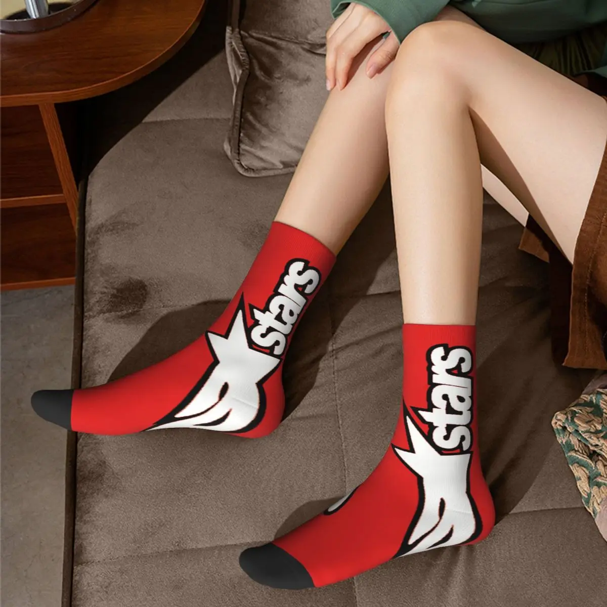 Red Motocross Enduro Cross Unisex Winter Socks Warm Happy Crew Socks Street Style Crazy Sock Gift