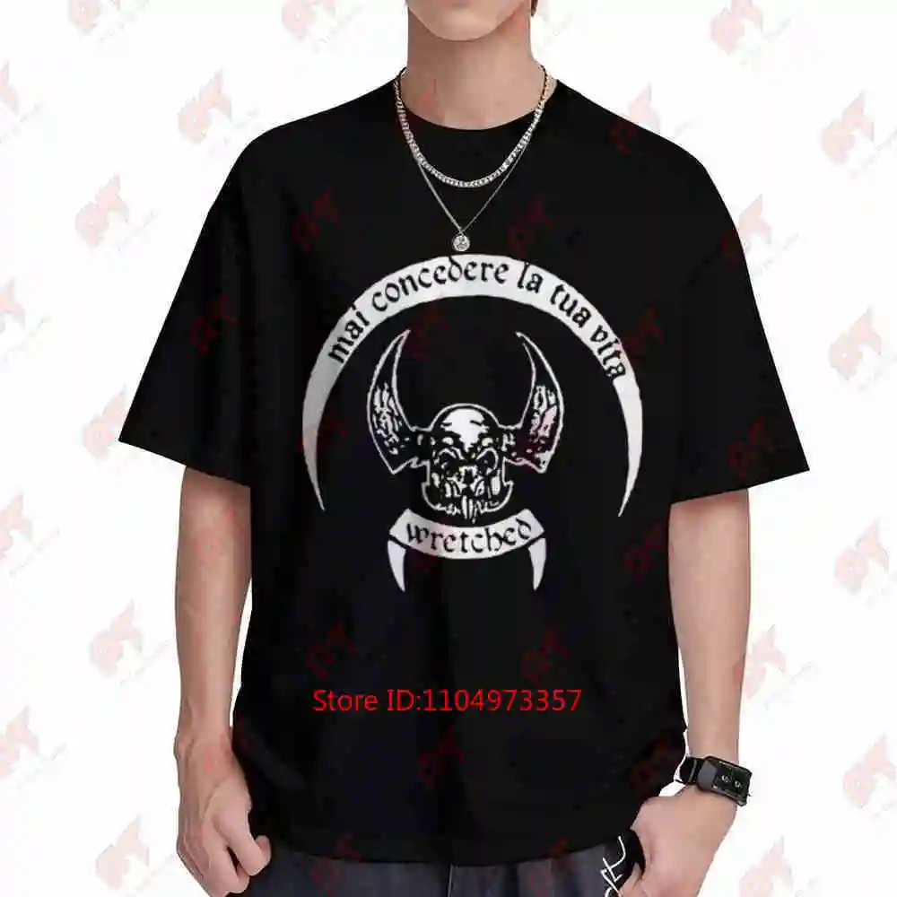 Wretched Mai Concedere La Tua Vita Hardcore Crust Punk Short Sleeve Tee 100% Cotton T-Shirt