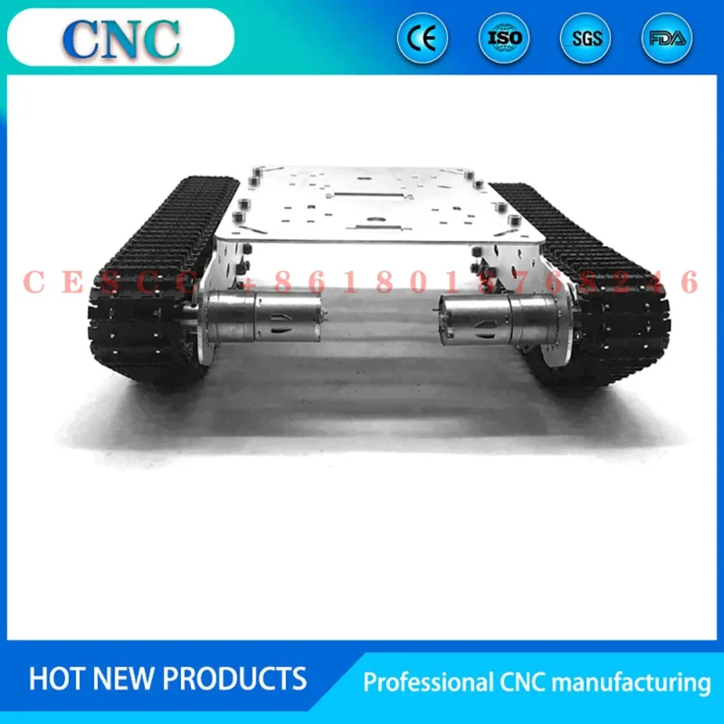 TS100 Tracked Shock-Absorbing Tank Chassis 25 Motors Handle/Mobile Phone APP Control Open Source