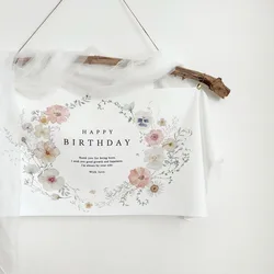 Birthday Alphabet Tapestry Baby Shower White Half Banner Hanging Kids Party Poster Dressing Prop Decoration