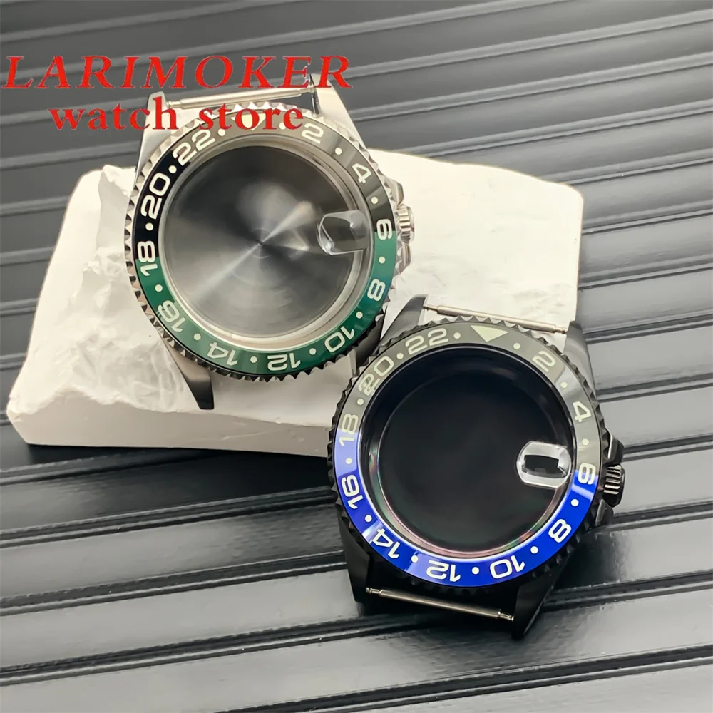 BLIGER-caja de reloj de plata de cristal de zafiro, 36mm, 38mm, compatible con NH34, NH35, NH36, ETA2824, 2836, PT5000movement