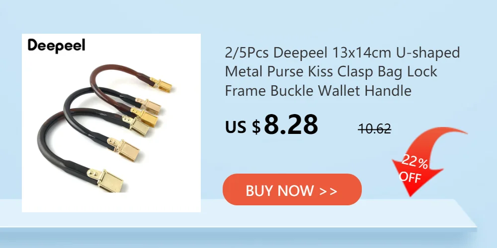 1/2Pcs Deepeel 20.5/27cm Metal Wallet Frame Embossed Hand Pull Parts Purse Bag Handle Kiss Clasp Lock DIY Hardware Accessories