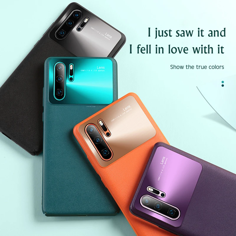 10pcs Luxury Leather Case For Huawei P40 P30 Pro Ultra Thin Silicone Soft Back Cover For Huawei Mate 30 20 Pro Skin Cases Coque