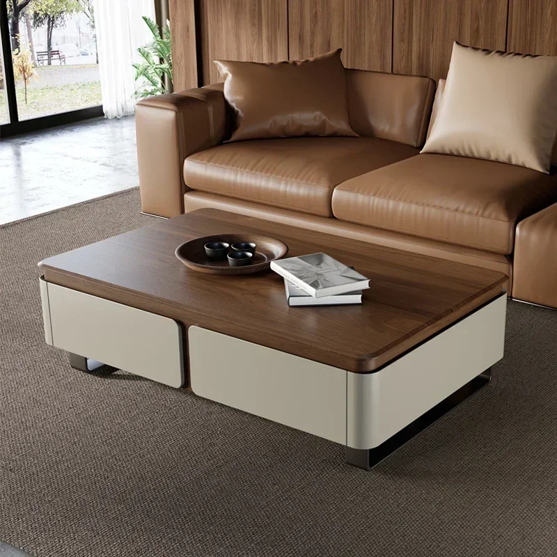 

Деревянный дизайнерский журнальный столик для хранения вещей, эстетический журнальный столик для гостиной, экономия места, домашняя мебель для салона Nordic Mesa Centro