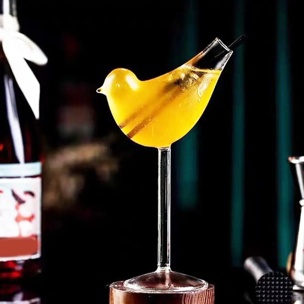 Bird Glassware Bird Wine Glass Set of 2 Bird Cocktail Glasses 150ml Wine Champagne Whiskey Goblets Elegant Drinks Cups for Home