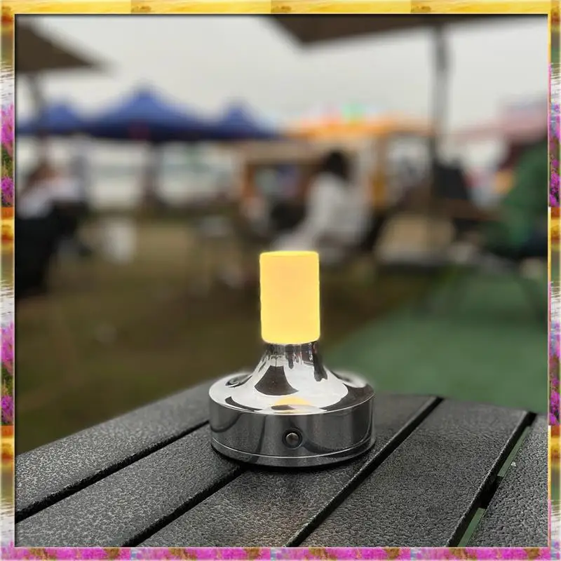 【Prezzo AB07】 Lampada da tavolo a candela stile corto per camera da letto Lampada touch wireless ricaricabile da campeggio Lampada da scrivania ricaricabile di tipo C Go