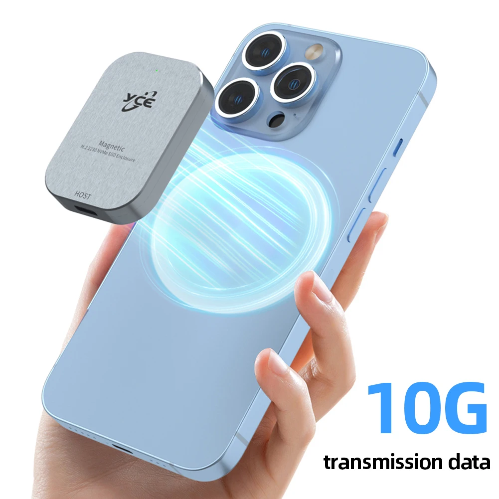 

Magnetic M.2 NVMe 2230 SSD Case USB 3.2 Gen 2 10Gbps Type-C SSD Disk Box 2TB Hard Drive Disk Box for iPhone 15 Pro Max ProRes