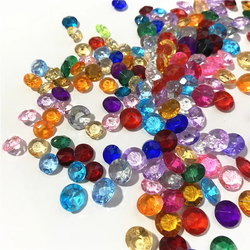 500 Pieces 8mm 10mm Acrylic Diamond Shape Game Pawn Pieces For Board Games DTY Counter Accessories Multi color