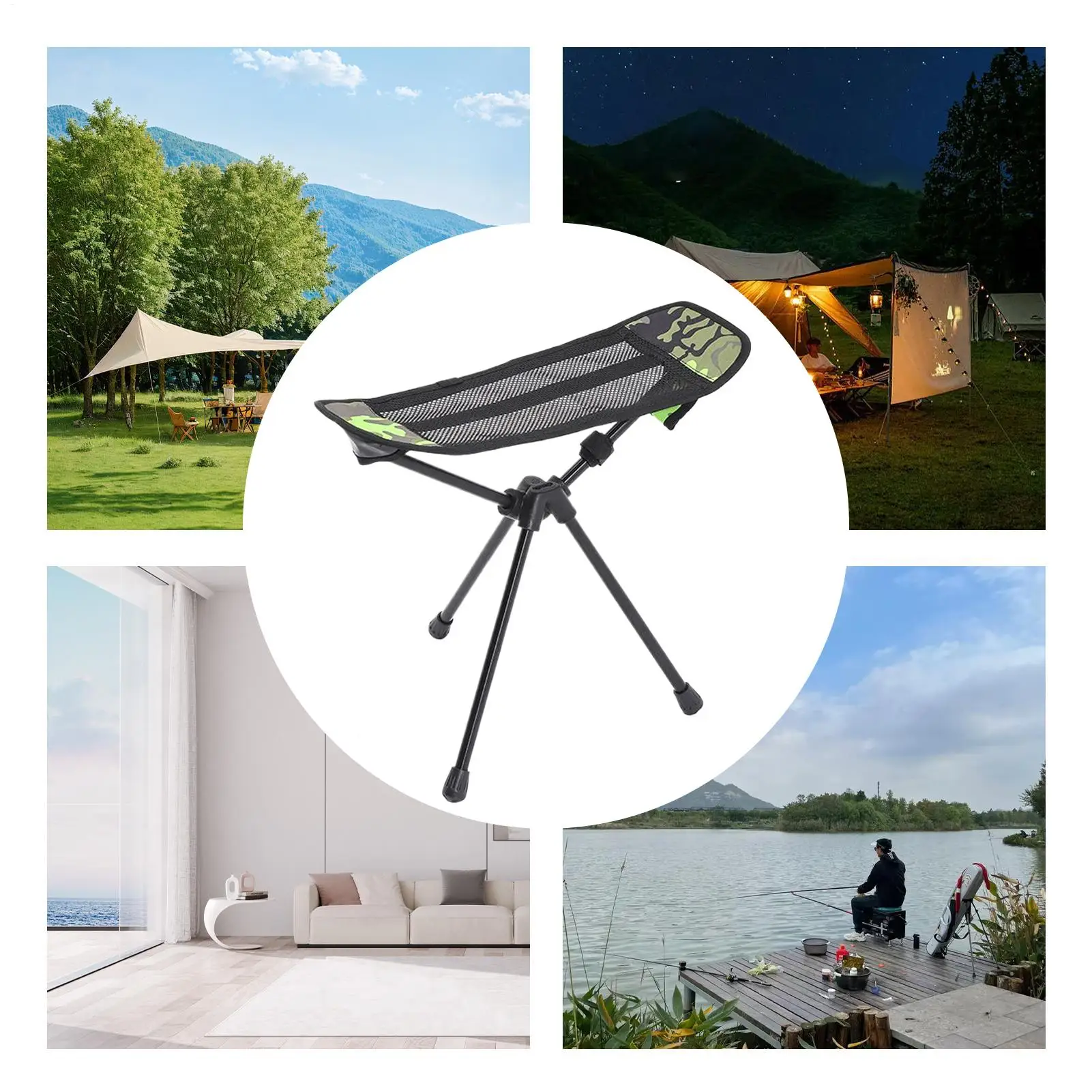 

Легкая эргономичная складная портативная подставка для ног для кемпинга, для взрослых, для путешествий на самолете, для улицы, пляжа, патио