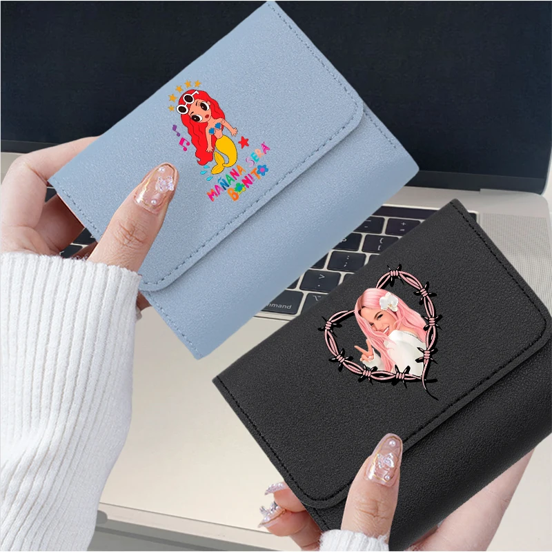 

Karol G Singer Small Women Wallets PU Leather Coin Pures Ladies Card Holder Mini New Design Causal Short Purses for Women Purses