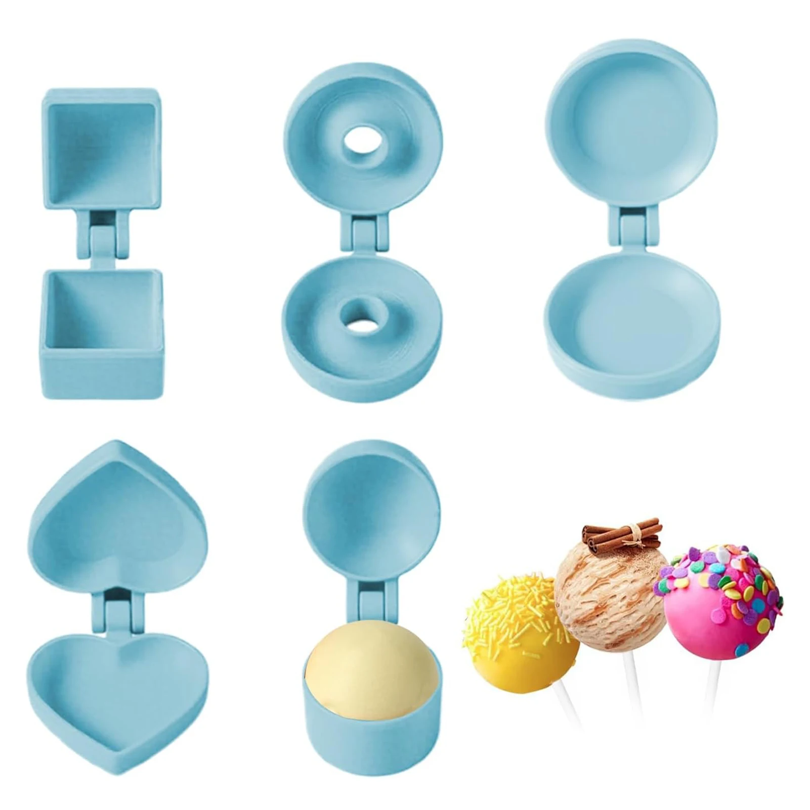 

5 шт., набор форм для торта, круглые шарики, инструменты для выпечки шоколадной глины, моти, печенье, сделай сам, форма для изготовления десертов для рождественской вечеринки, дня рождения