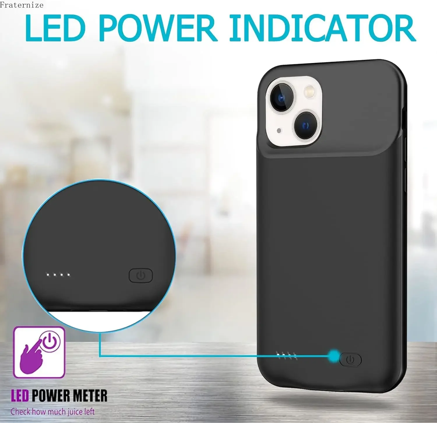 

Smart Battery Charger Case for iPhone 12 Mini/ 13 Mini Portable Rechargeable Protective Charging Cover power bank batterie