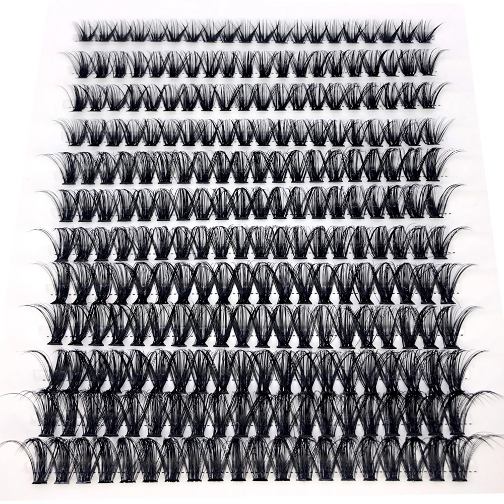 HBZGTLAD 240PCS Individual Lashes Cluster DIY Lash Clusters 30D 40D D Curl 8-16mm Cluster Lashes DIY Individual Eyelashes Lashes