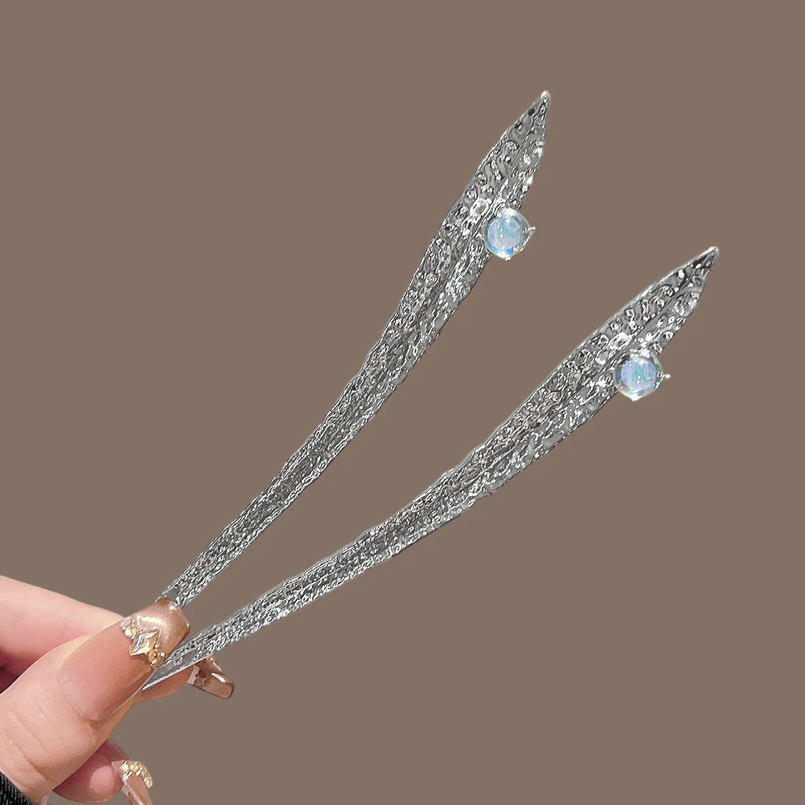 Moonstones Hairpin for Women Elegant Alloy Hairpin for Women Weddings Festivals and Photoshoots view 2