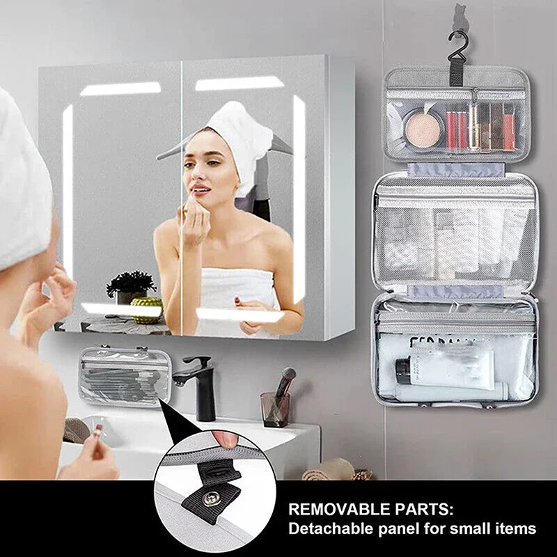 กระเป๋าใส่อุปกรณ์อาบน้ำแบบแขวนสำหรับเดินทาง กระเป๋าเก็บเครื่องสำอางกันน้ำ ห้องน้ำ กระเป๋าล้างความงาม อุปกรณ์เสริม กระเป๋าผ้าขนหนู กระเป๋าแยกเปียกแห้ง