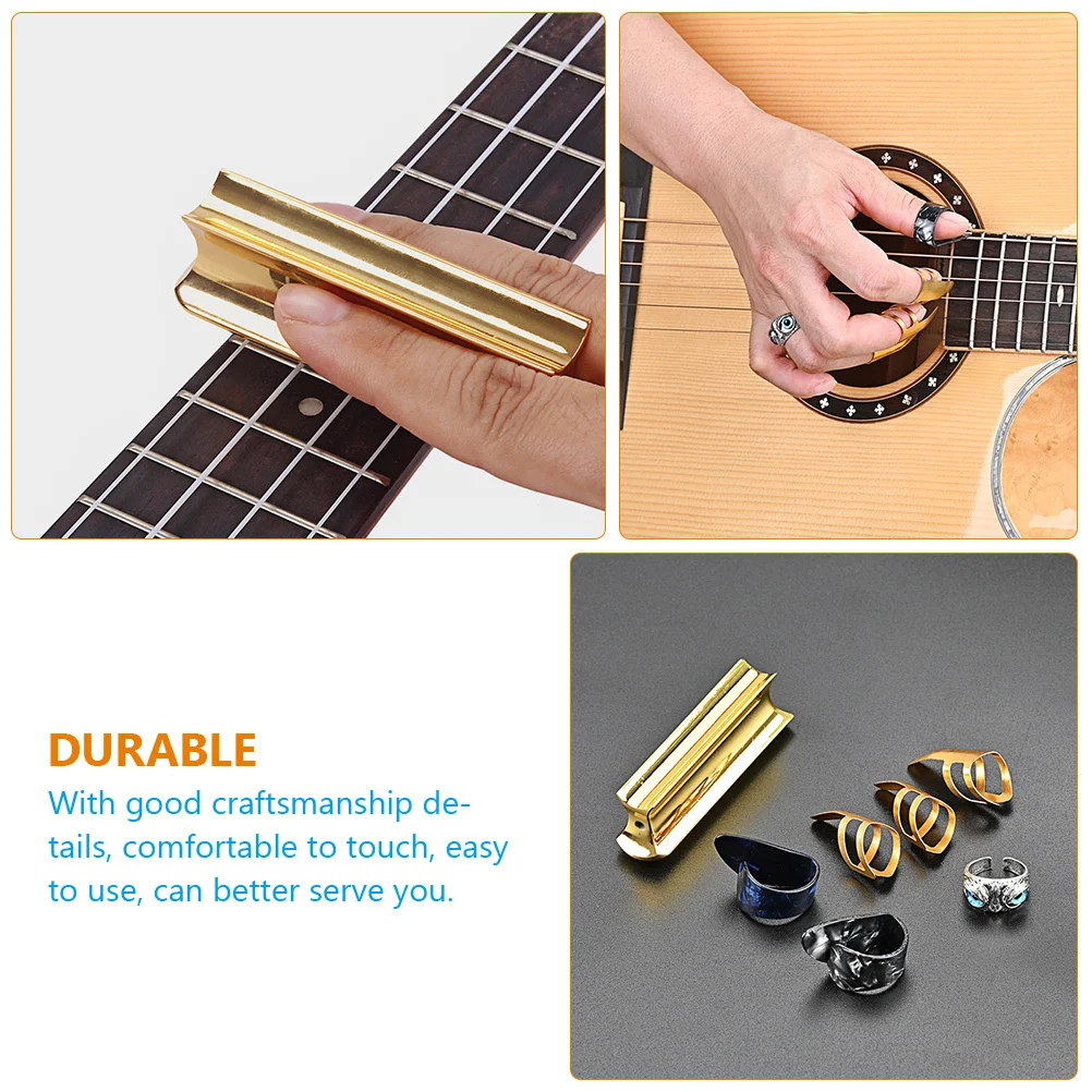 

1 set 1 Set Of Thumb Picks Slide Tone Bar Metal Finger Picks Practical Guitar Slide Bar For Guitars Electric Guitars String