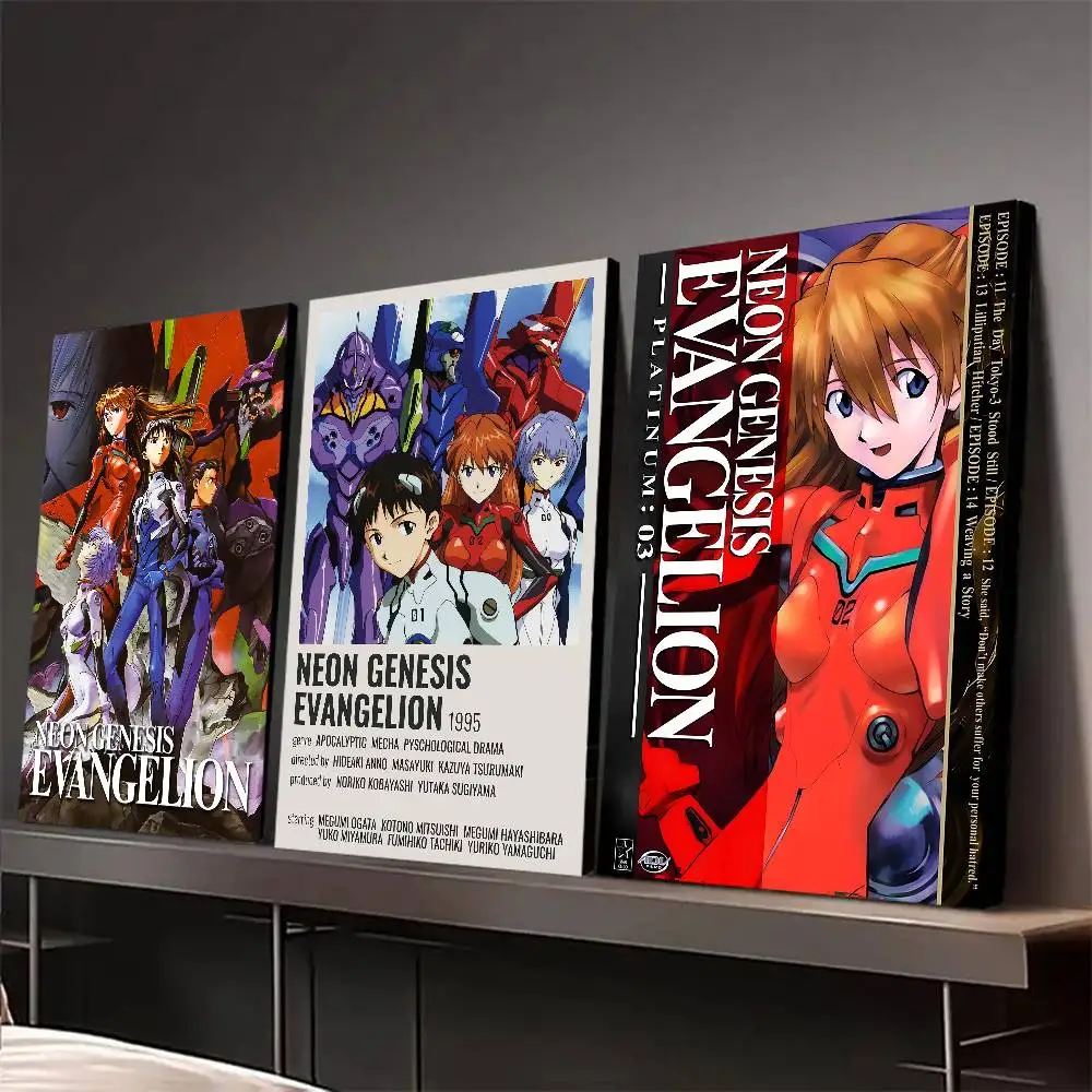 Anime N-Neon G-Genesis E-Evangelion Poster Gallery Prints Self Adhesive Home Decor Decoration Wall Decals Living Room Sticker S