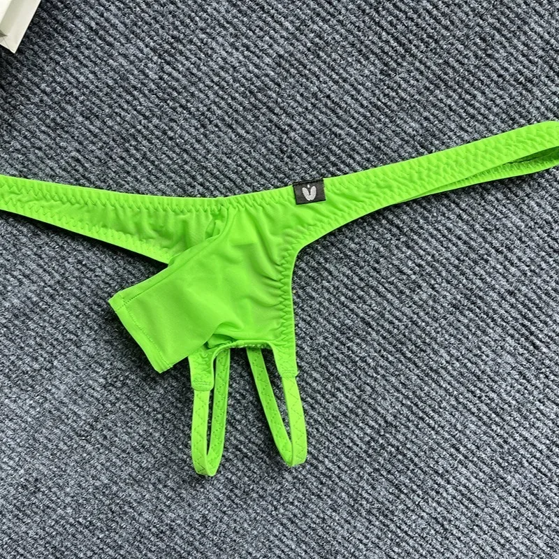 Open Penis G-string Men Erotic Panties Jj Sheath Underwear T-back Underpants Cock Hole Panties Gay Bare Butt Thongs Lingerie