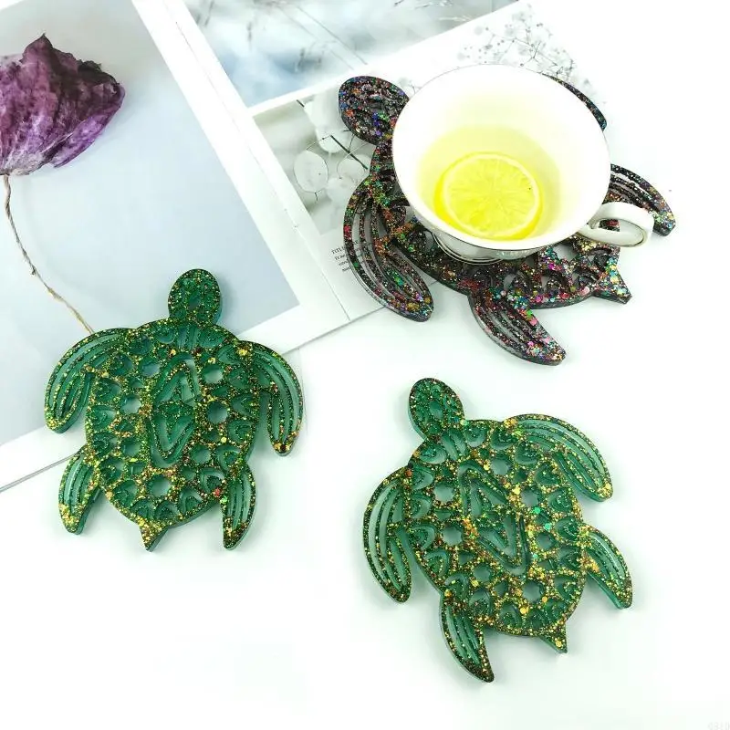 لتقوم بها بنفسك لمزيج السلحفاة الجدار الديكور قالب الغراء الكريستال لمزيج السلحفاة كوستر استنزاف كوستر قالب من السيليكون