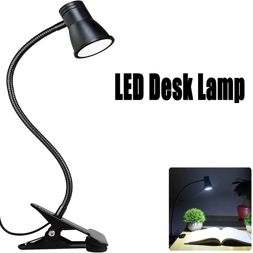 

3 Color Modes LED Desk Lamp USB Charging Adjustable Clip On Reading Light Strong Clamp 360° Turn Table Lamp Bedside