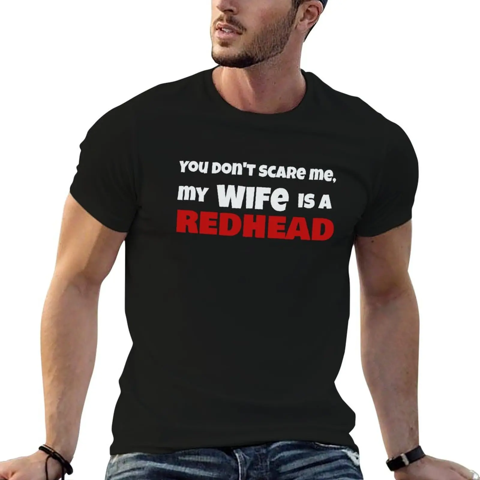 Dont Scare Me My Wife is a RedHead Ginger Pride T-Shirt shirts graphic tees boys animal print mens graphic t-shirts pack