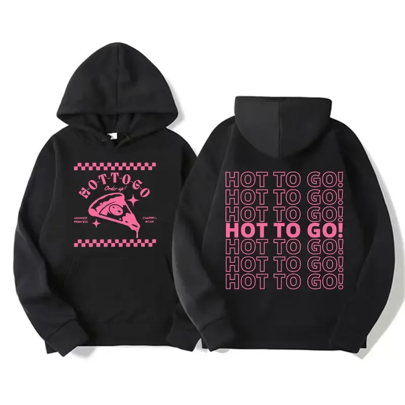 Chappell Roan Hot To Go! Two-sided Graphic Hoodie Midwest Princess Tour Hoodies Men Women High Quality Cozy Pullovers Sweatshirt