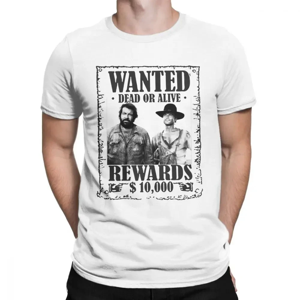 T-Shirt für Herren, Bud Spencer, Terence Hill, Wanted Lo Chimavano, klassisches episches Film-T-Shirt, Harajuku-T-Shirts, grafische Tops, Vintage-T-Shirt